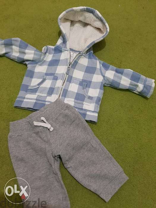 Carter's brand, 12months, clothing, pant with jacket, set for kids boy 0