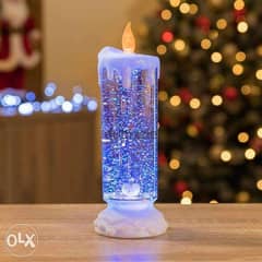Romantic Candle LED Color Changing with Water Swirling Glitter Candle