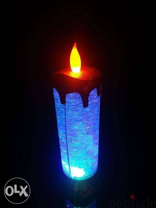 Romantic Candle LED Color Changing with Water Swirling Glitter Candle 1