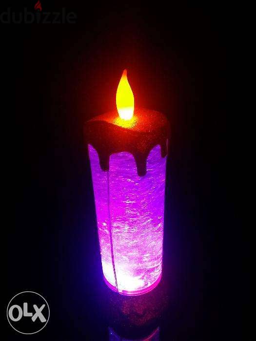Romantic Candle LED Color Changing with Water Swirling Glitter Candle 2