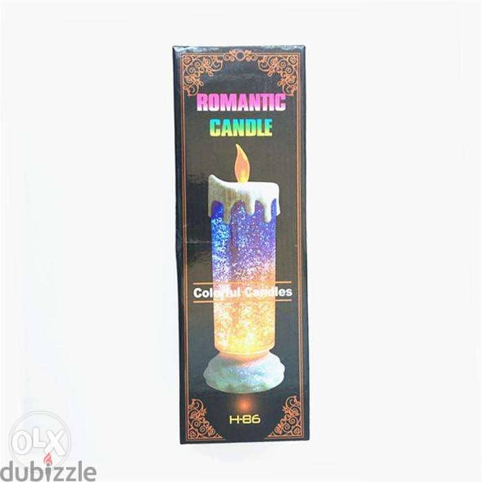 Romantic Candle LED Color Changing with Water Swirling Glitter Candle 5