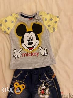 shirt and short for a kids Disney brand made in USA 0