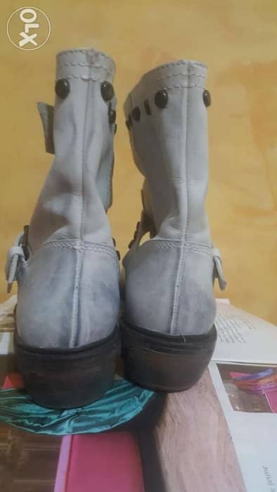 MIA Limited Edition matt vintaged leather distressed studded boots 40 4