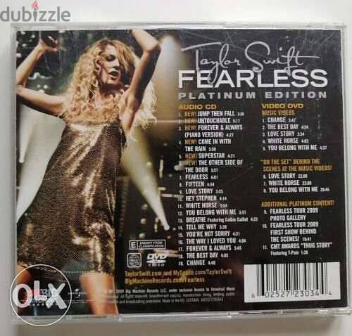 Taylor swift fearless platinum edition cd + dvd 3