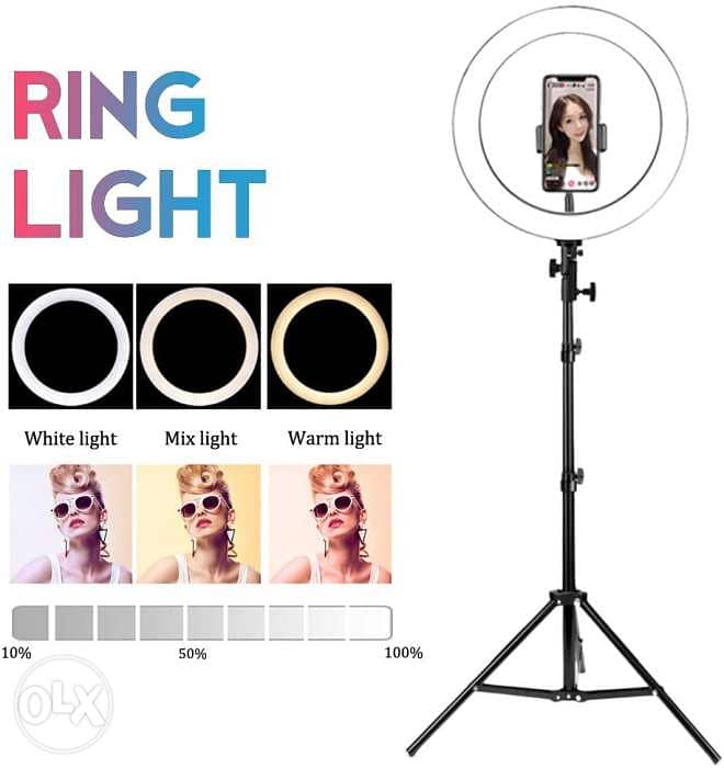 26cm Ringlight Ring led Light tripod Stand Height : 210cm 1