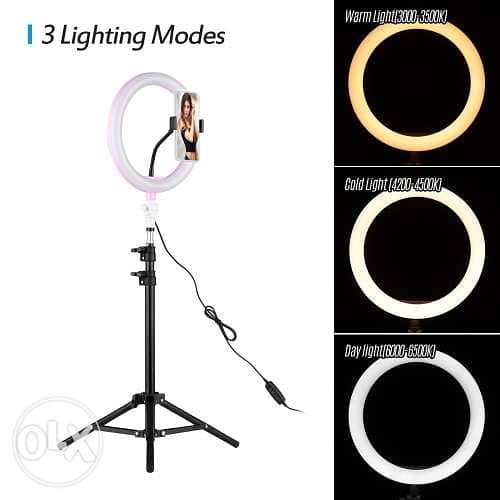 26cm Ringlight Ring led Light tripod Stand Height : 210cm 2