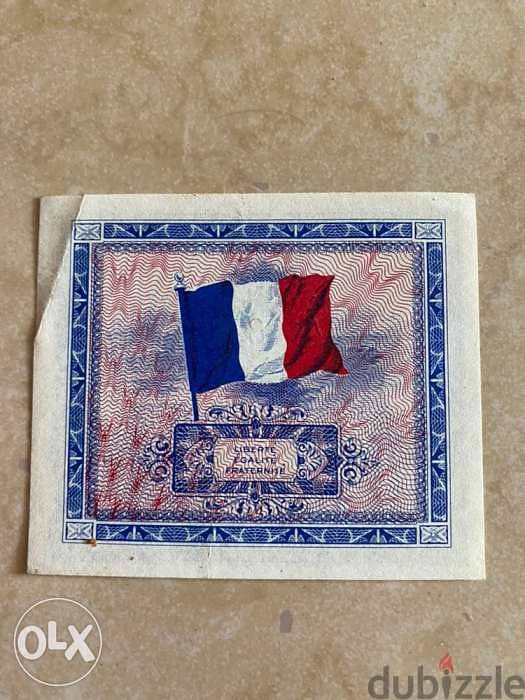 عملة ٢ فرنك فرنسي الحرب العالمية الثانية ١٩٤٤ حالة ممتازة 0