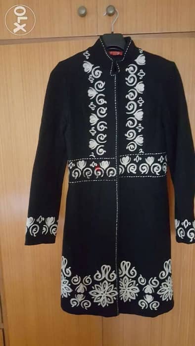 RENE DERHY embroidered coat jacket small 38 0