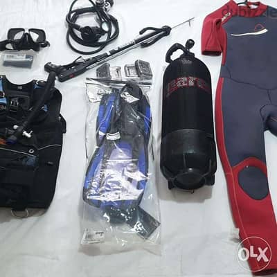 Full diving equipment steel tank 15 L Mares