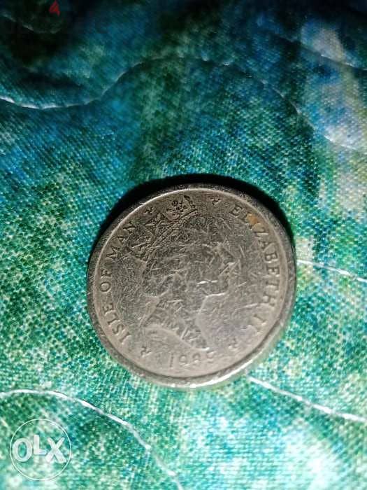 1 pound isle of man 1989 ellan vannin coin 1