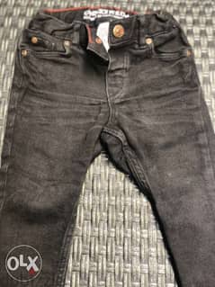 clothing for kids boy; 9-12 months, black jeans, slim fit