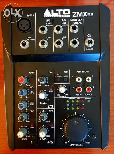 Alto ZMX52 mixer mixing console