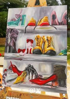 The Shoe lover painting