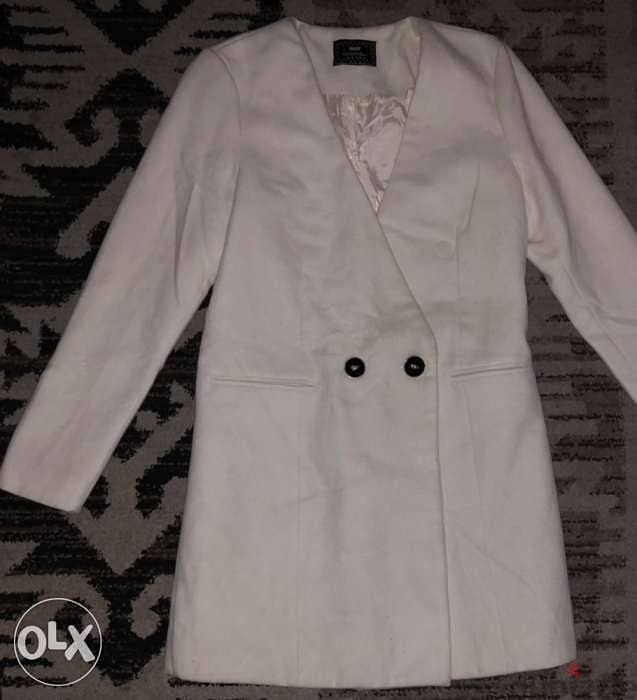 MAX coat, women clothing,Menteau, كبّوت نسائي طويل,blanc sale color 4