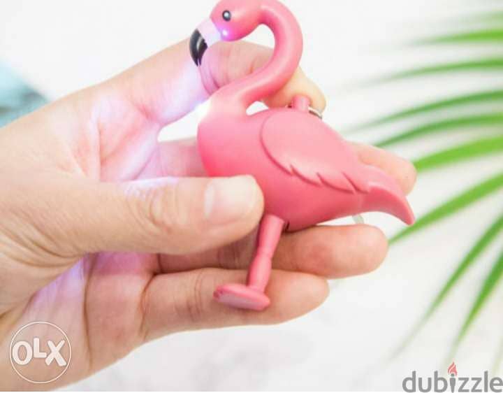 High quality flamingo light and sound keychain 10$ 3