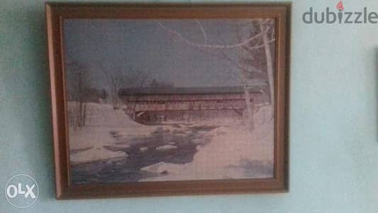 Puzzle picture in a wooden frame (assembled in 1970).