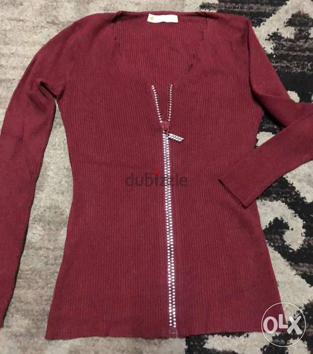 women clothing, winter top, blouse, bordeau color 1