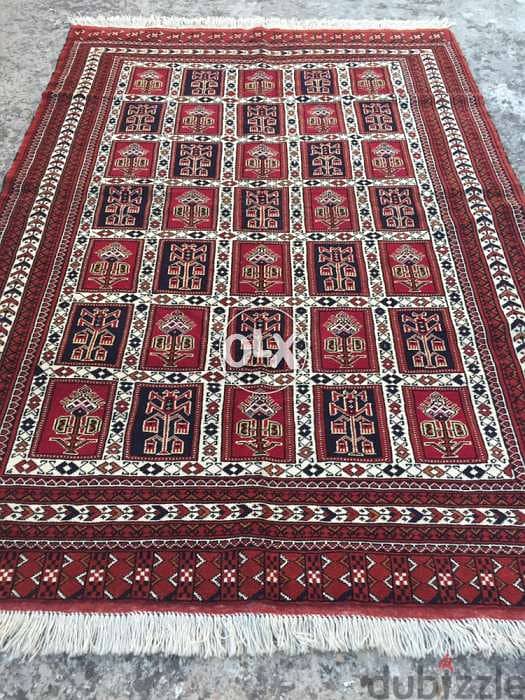 سجاد عجمي. شغل يدوي صوف136/195. persian carpet. tapis. Hand made 2
