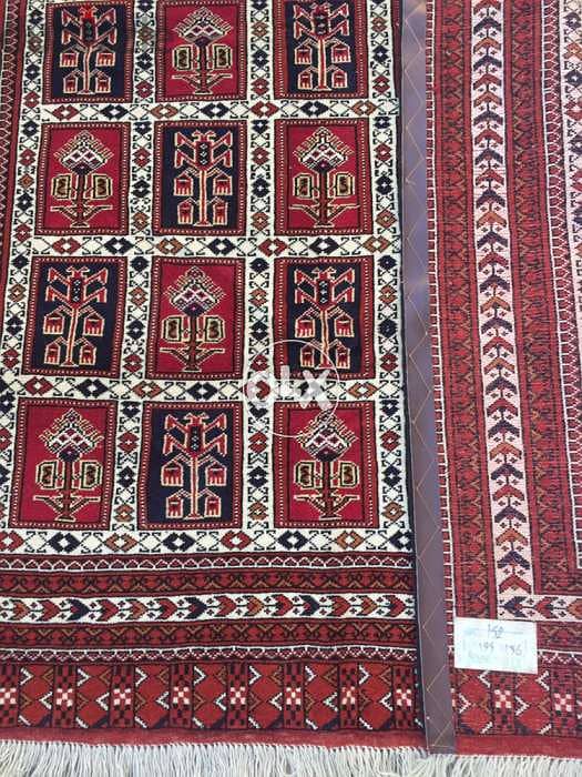 سجاد عجمي. شغل يدوي صوف136/195. persian carpet. tapis. Hand made 3
