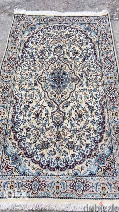 سجاد عجمي نايين120/205. persian carpet. tapis. Hand made 0