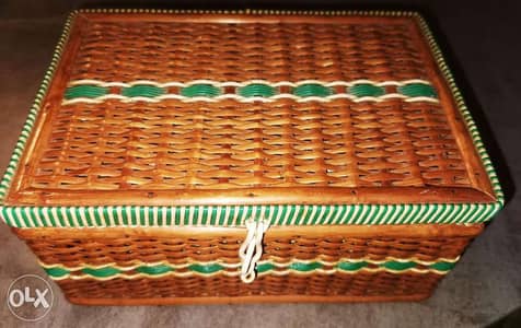 antique wicker sewing basket