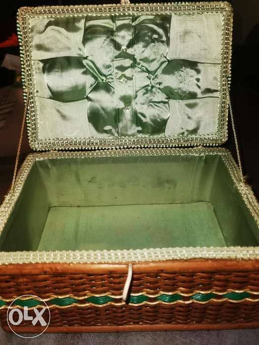 antique wicker sewing basket 2