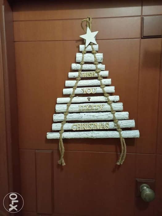 Decorations Christmas natural wood 65×50cm 0