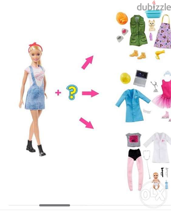 Barbie Doll With 2 Surprise Career Looks Featuring 8 Surprises 1