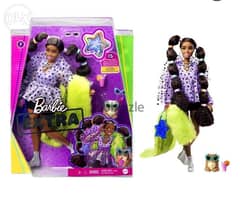 Barbie Extra Doll #7 In Top & Furry Shrug With Pet Pomeranian 0