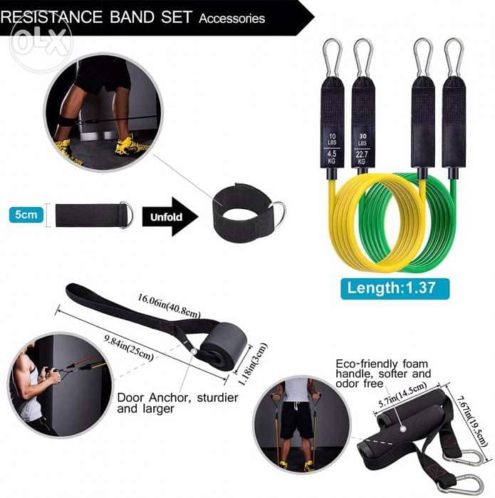 Resistance Bands Set (11pcs) Original Nature Latex 5