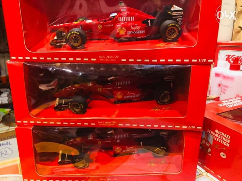 1/18 Diecast Ferrari Schumacher F1 All Years from 1991 to 2006 6
