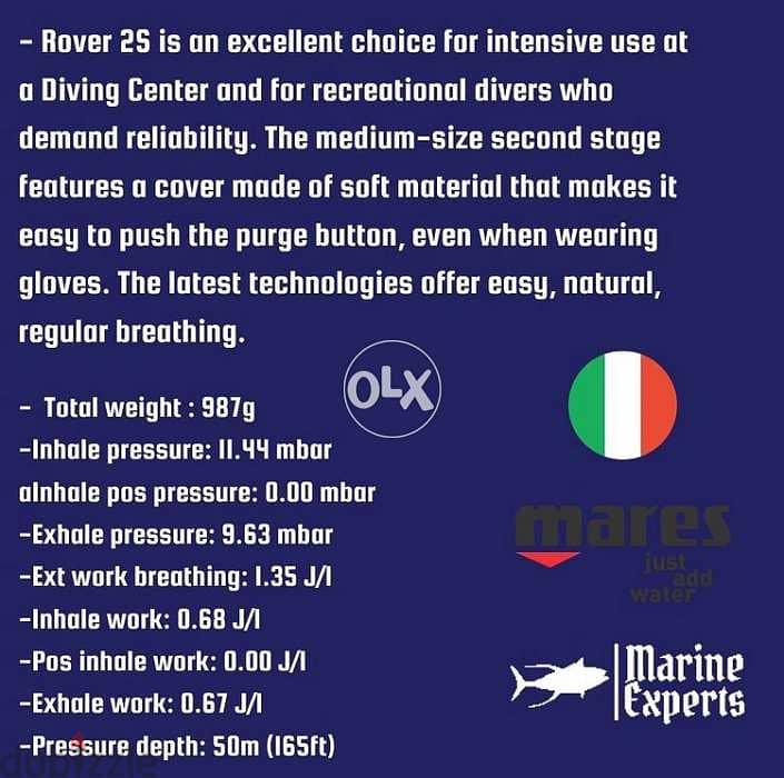 Mares Regulator scuba diving rover 2
