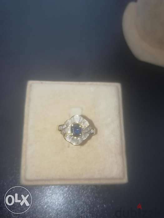 Vintage diamond & saphire ring 2