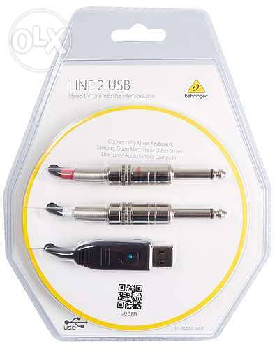 Behringer Line2USB Stereo 1/4 inch Line to USB Audio Interface 1