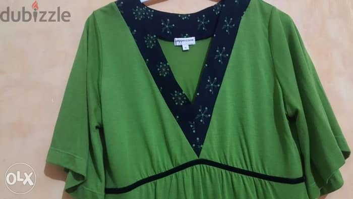 PEPPERCORN green dress medium فستان 1