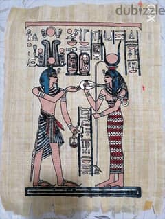 Two genuine papyrus painting. Bought from egypt. 43x33cm