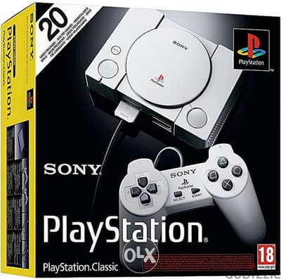 ps classic with 2 controllers and 20 preinstalled games