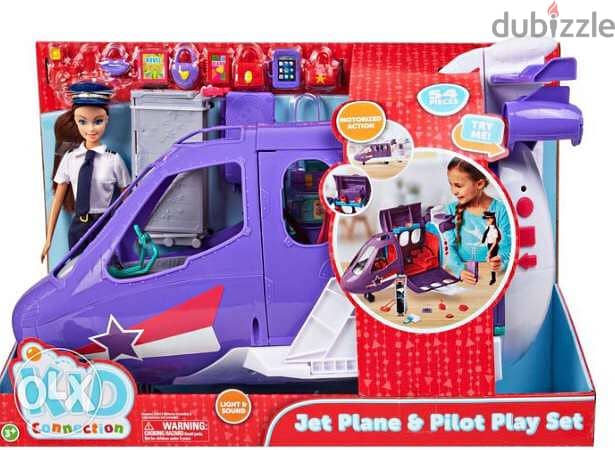 Kid Connection Jet Plane & Pilot Play Set, 54 Pieces 0