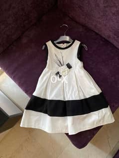 3 year girl Dress black and white 0