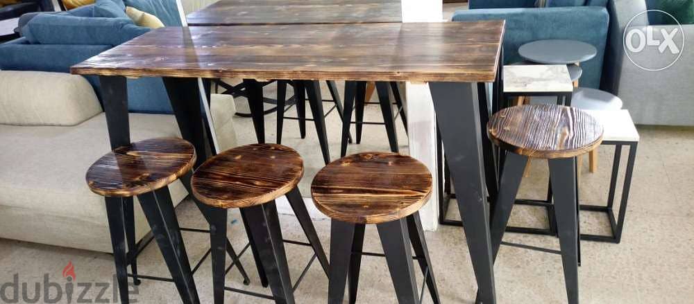 Wood Bar with 4 chairs بار خشب مع اربع كراسي 3