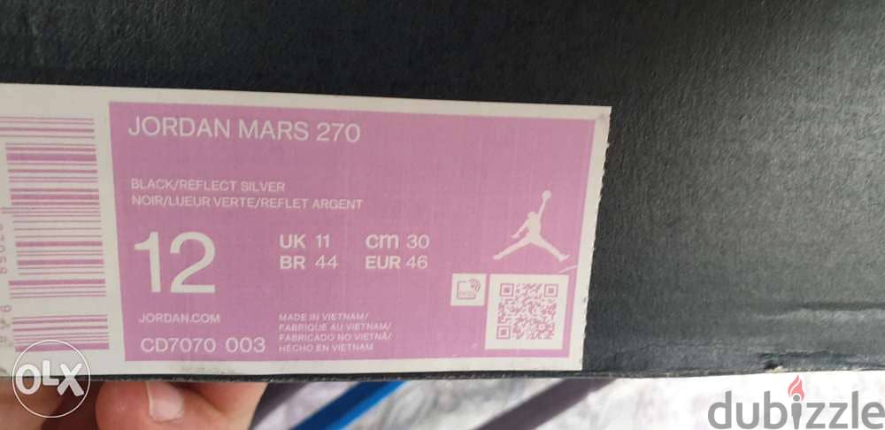 Jordan mars 270 black reflective silver 4