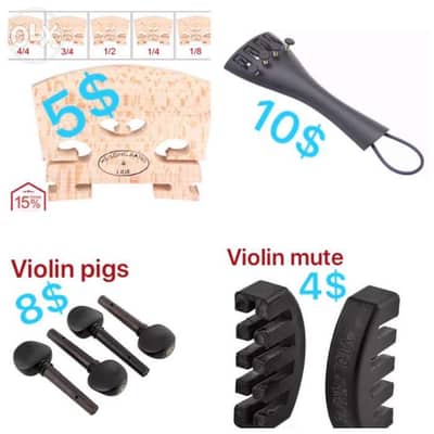 Violin rosin shoulder rest keys