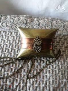 Rare brass pillow purse 0
