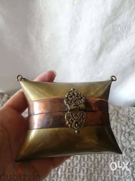 Rare brass pillow purse 2