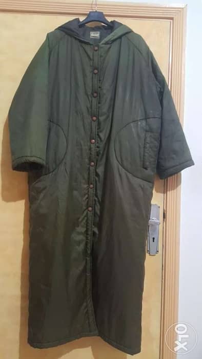 Beat military green puffer impetmeable padded long oversized coat M/L 1