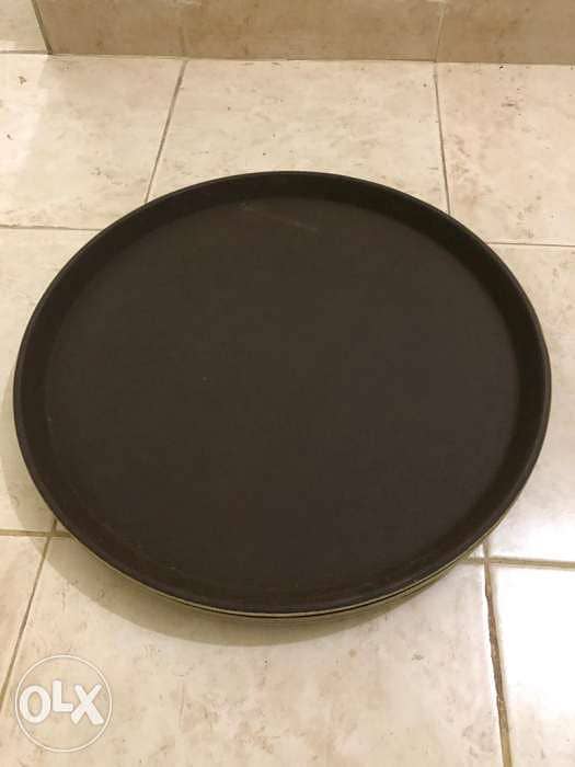 SUNNEX Non Slip Fibreglass Round Bar Tray 40.5cm/16" صينية مطعم 1