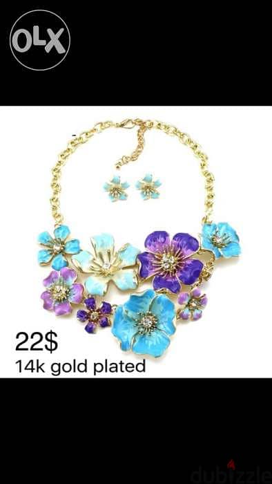 neklace high quality zircon gold plated sale 15$ 2