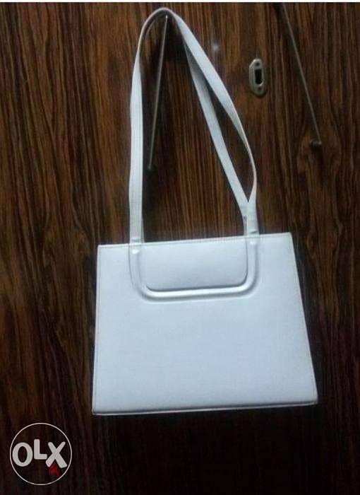White Leather Bag 1