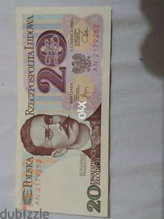 Poland Uncirculated Memorial Banknote year 1982