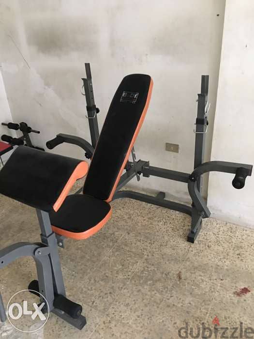 body sculpture bench adjustable rack with legs and biceps like new 1
